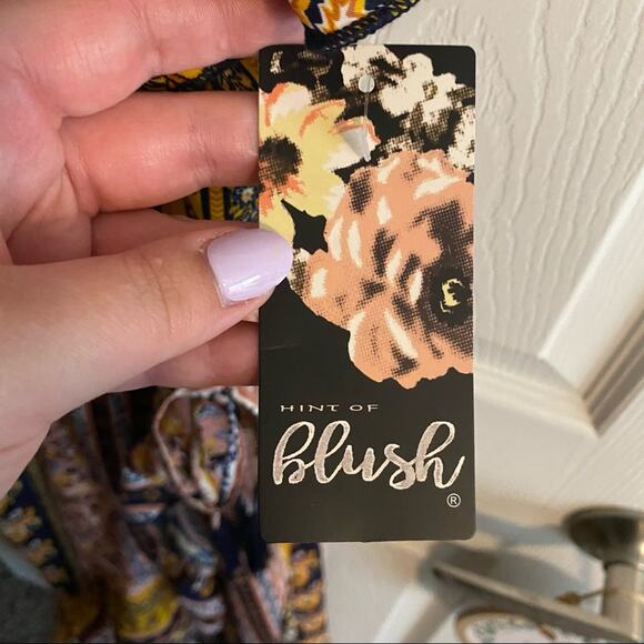 NWT Hint of Blush Asymmetrical Wrap Maxi Dress Size Small - Picture 8 of 16